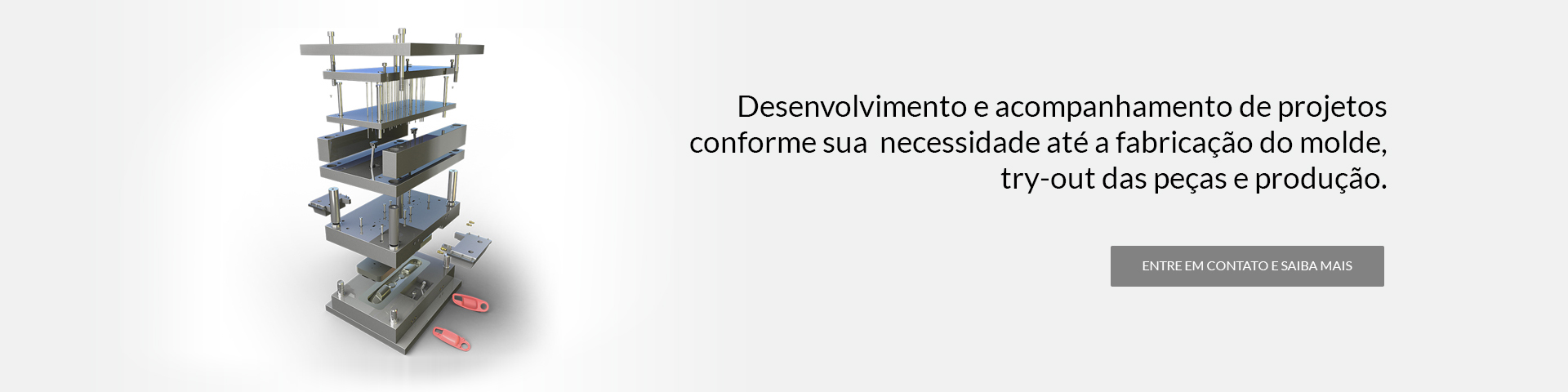 Acompanhamento e desenvolvimento de projetos conforme sua necessidade at a fabricao do molde, try-out e produo